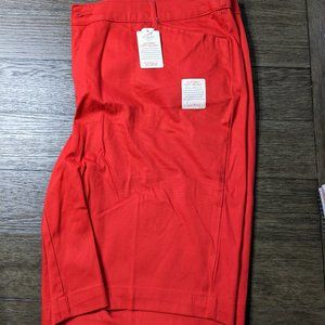 NWT St John’s Bay 24W Slimming Bermuda Shorts in Red
